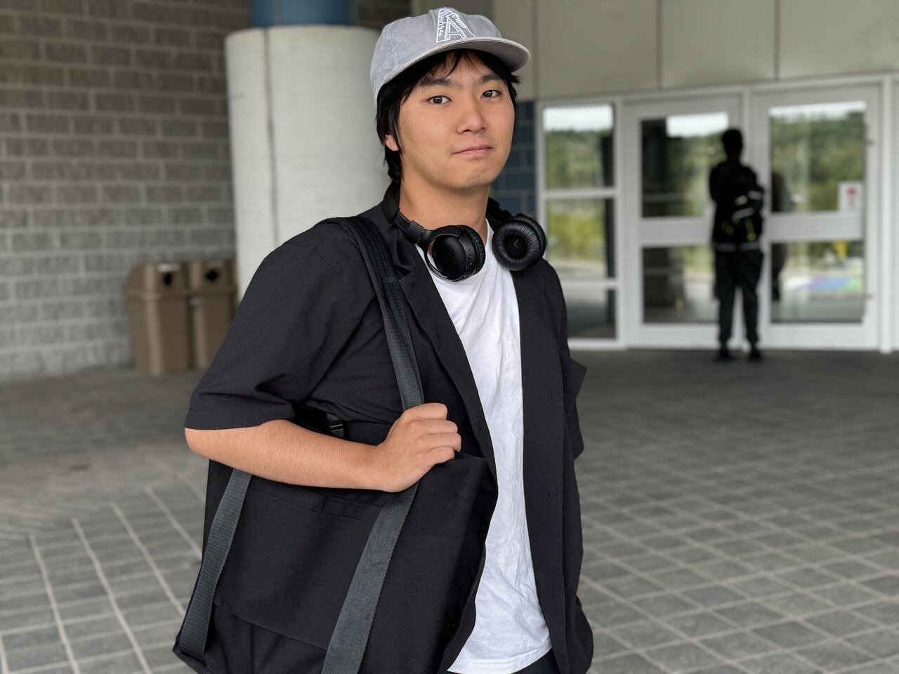 Young man with backpack.