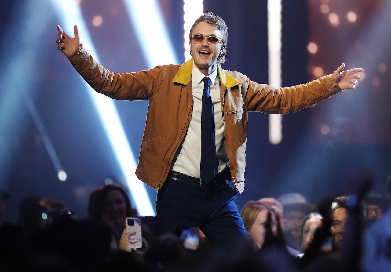 Owen Riegling accepting the Album of the Year award