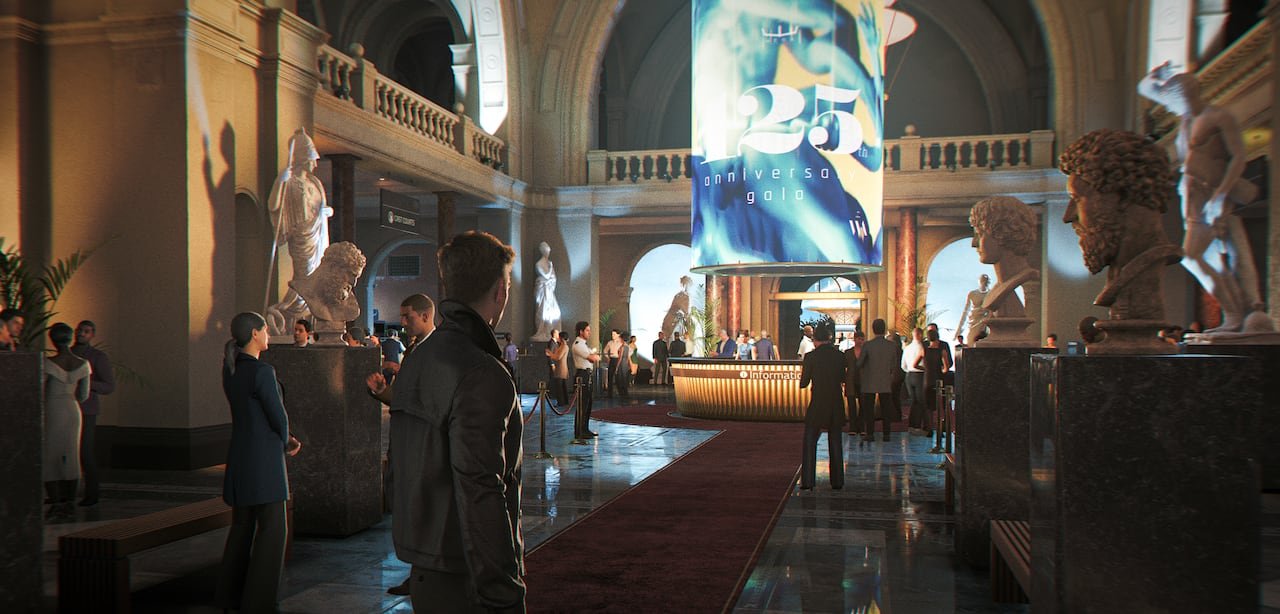default-333 Screenshot of a man navigating crowded venues to track down suspects in 007 First Light.
